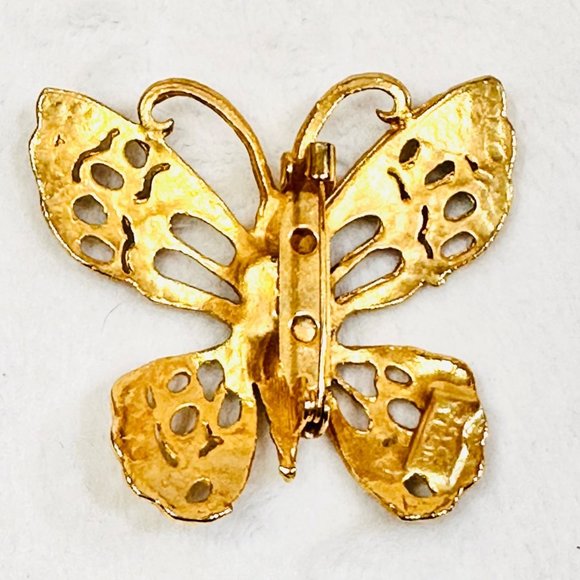 Vintage Ultra Craft Gold Tone Butterfly Brooch/Pin - Picture 3 of 6